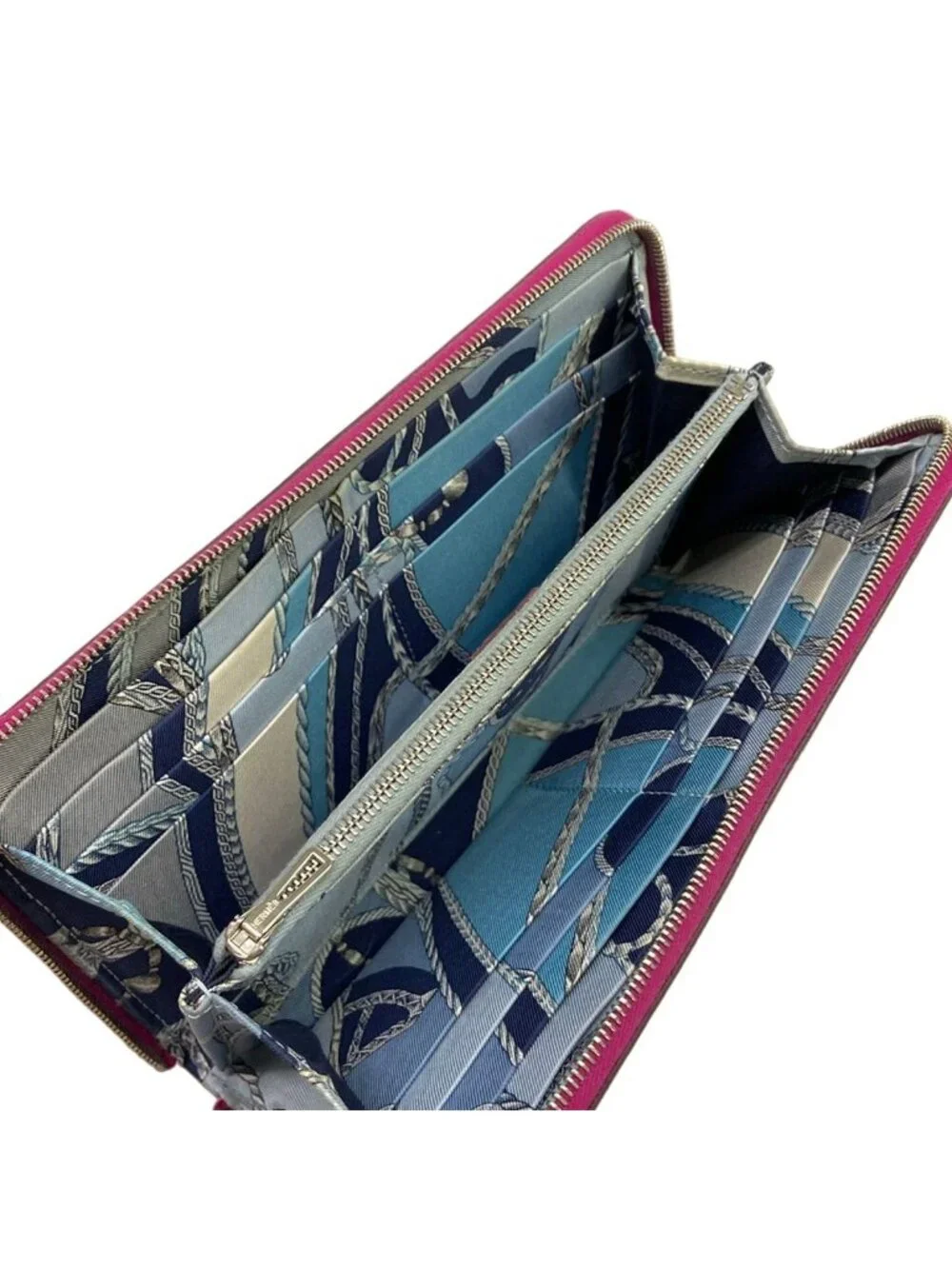 Hermes Wallet Azap Long Silk'In Purple